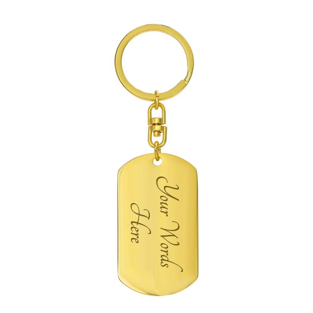 To My Son Dog Tag Key Chain