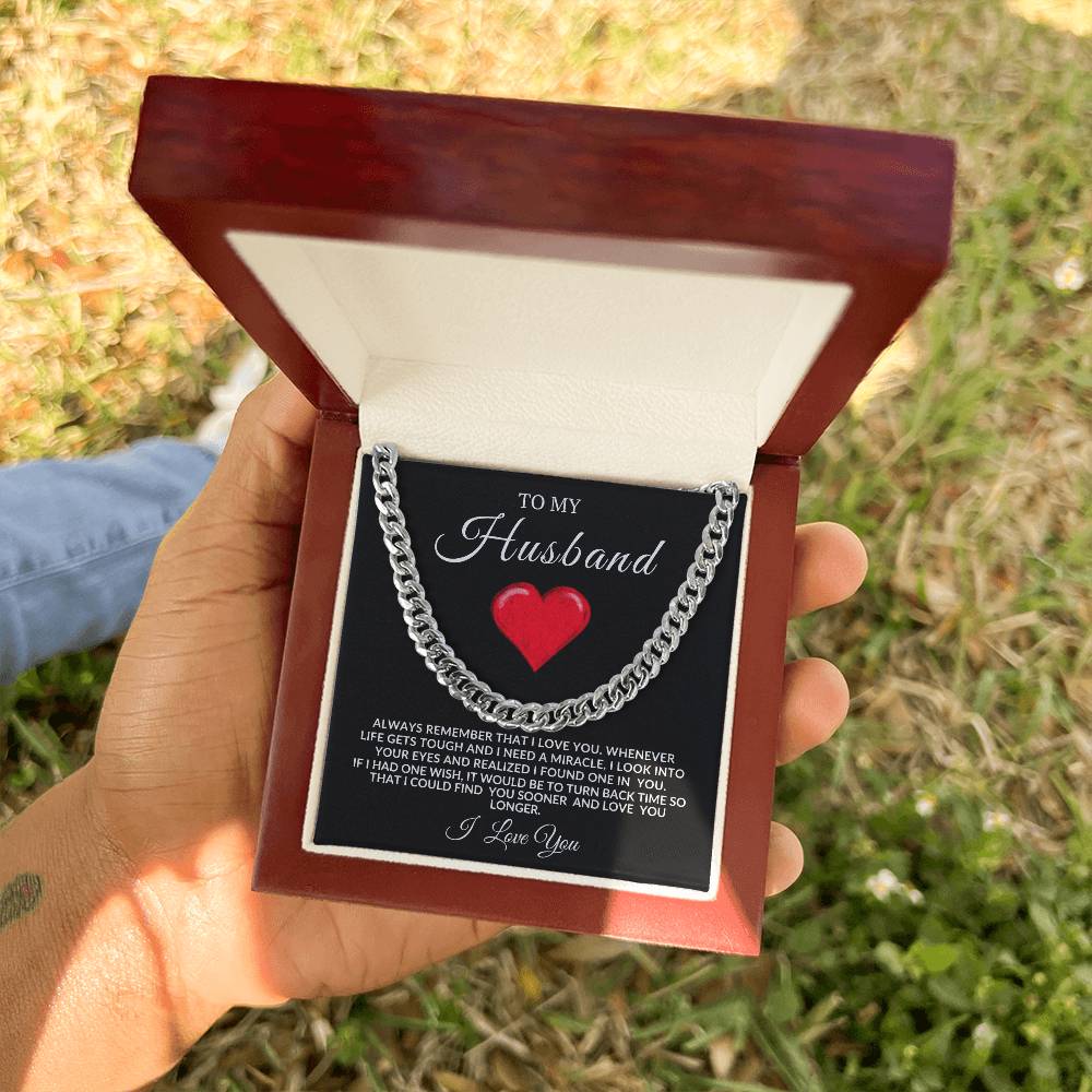 To My Husband Cuban Link | Valentine's, Birthday, Anniversary Gift