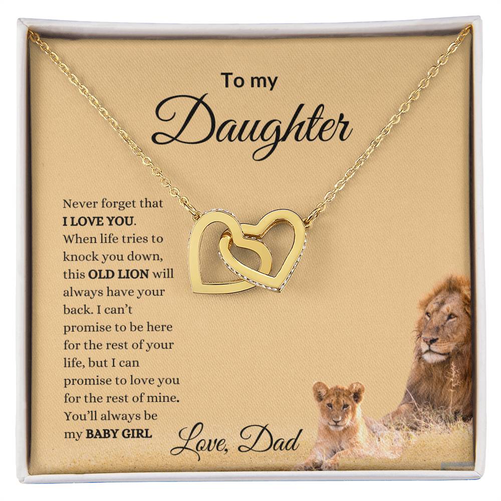 Interlocking Heart Necklace for Daughter