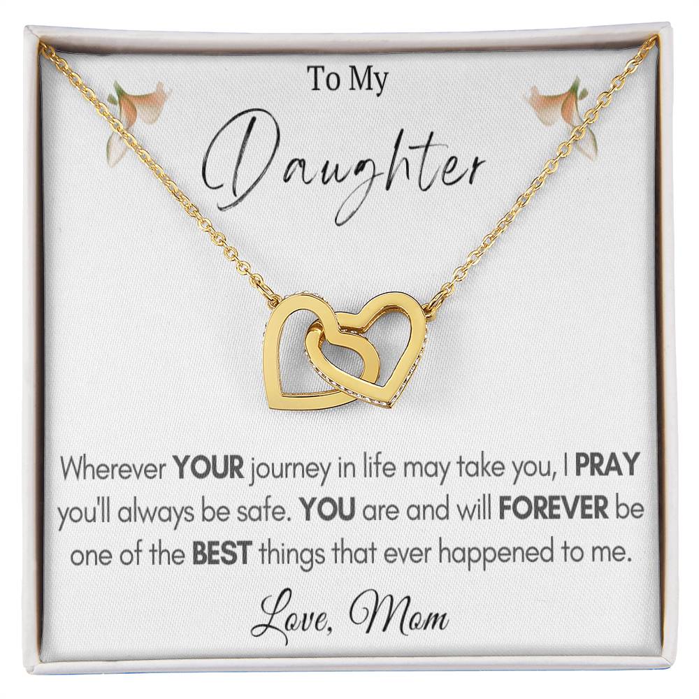 Interlocking Heart Necklace for Daughter