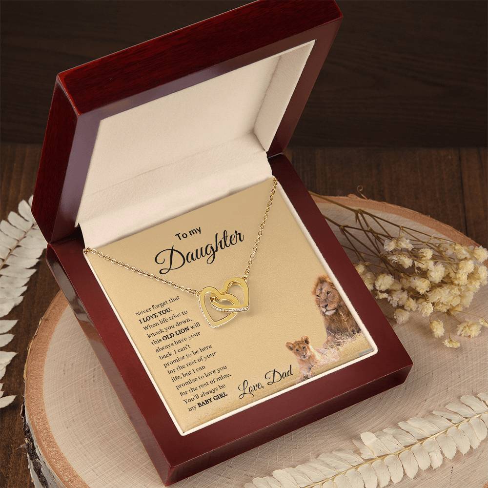 Interlocking Heart Necklace for Daughter