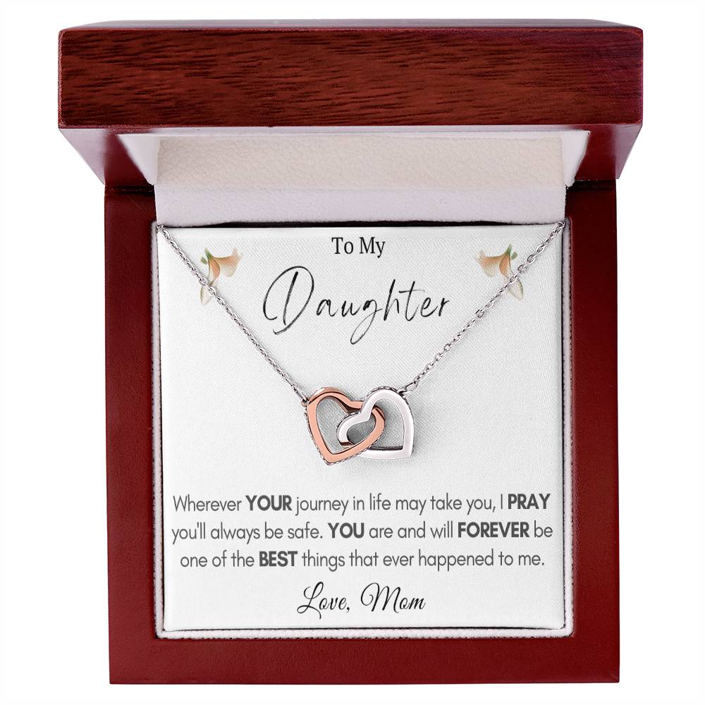 Interlocking Heart Necklace for Daughter
