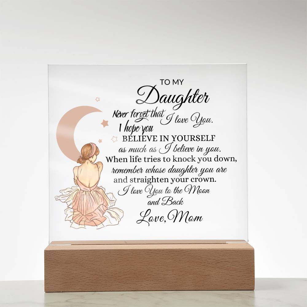 To The Moon and Back Daughter Acrylic Plaque