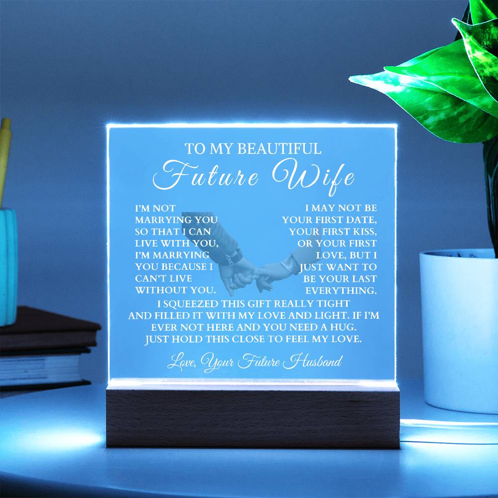 To My Beautiful Future Wife Night Light/Plaque | Wedding, Birthday, Valentine's Day, Christmas Gift