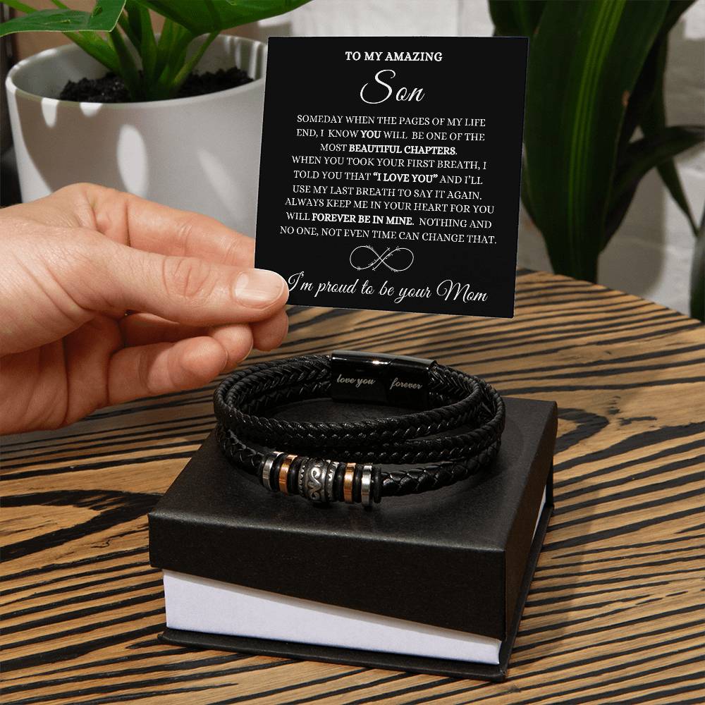 To My Amazing Son-Love You Forever Bracelet