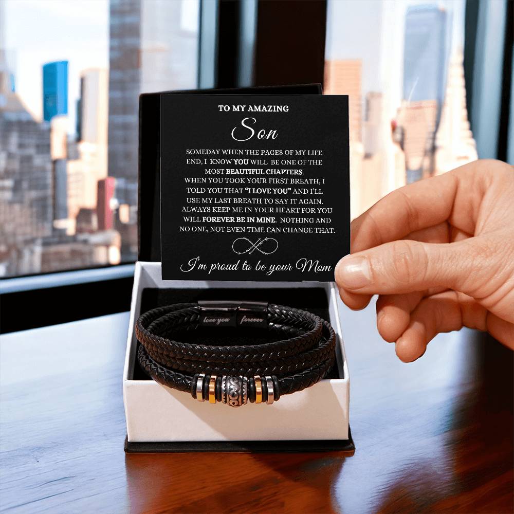 To My Amazing Son-Love You Forever Bracelet
