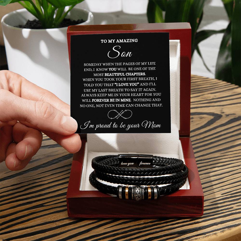 To My Amazing Son-Love You Forever Bracelet