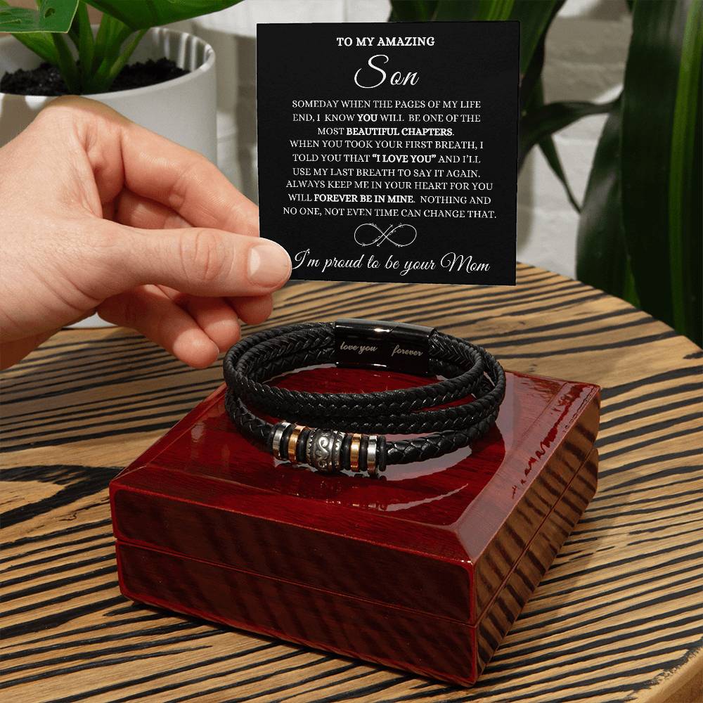 To My Amazing Son-Love You Forever Bracelet