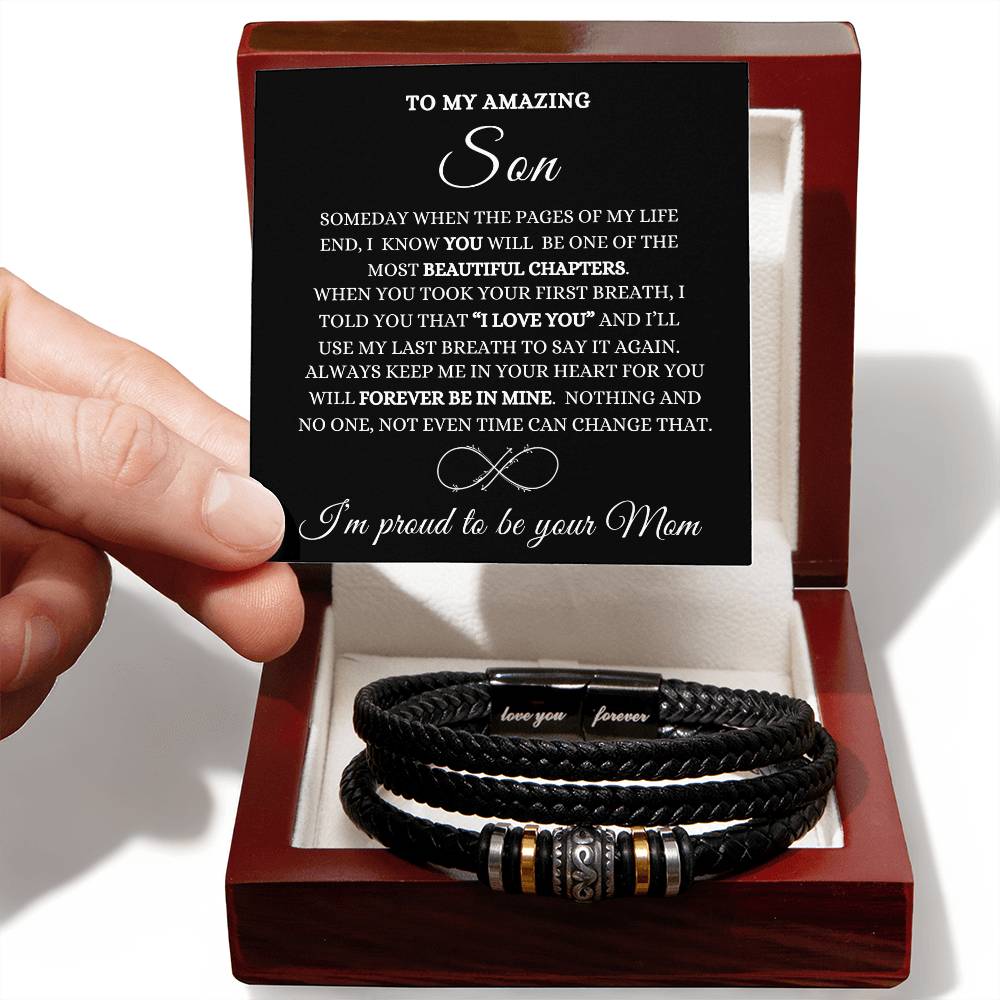 To My Amazing Son-Love You Forever Bracelet