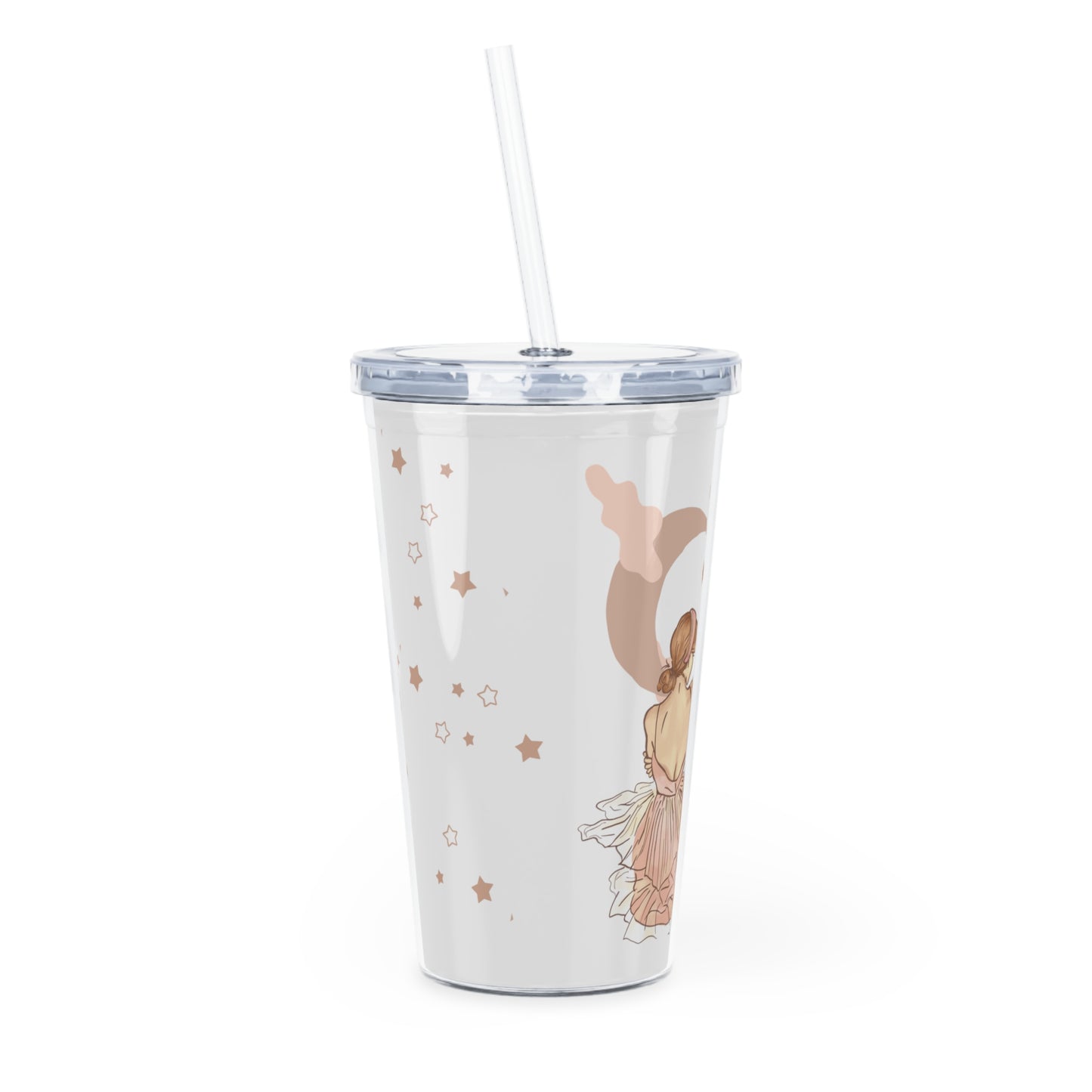 Believe Plastic Tumbler with Straw