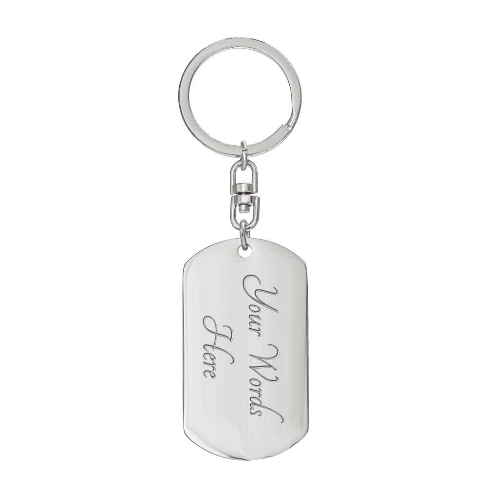 To My Son Dog Tag Key Chain