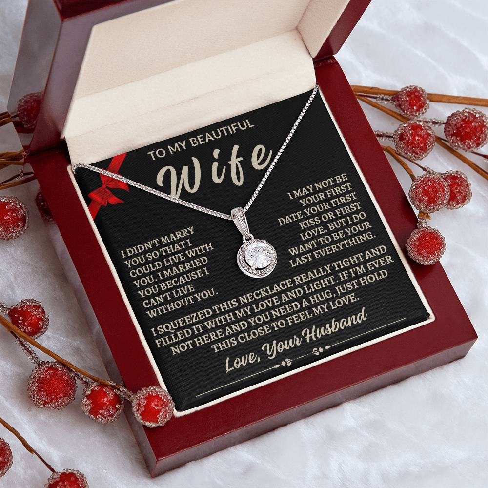 To My Beautiful Wife Eternal Hope Necklace | Valentine's Day, Birthday, Anniversary, Wedding Gift