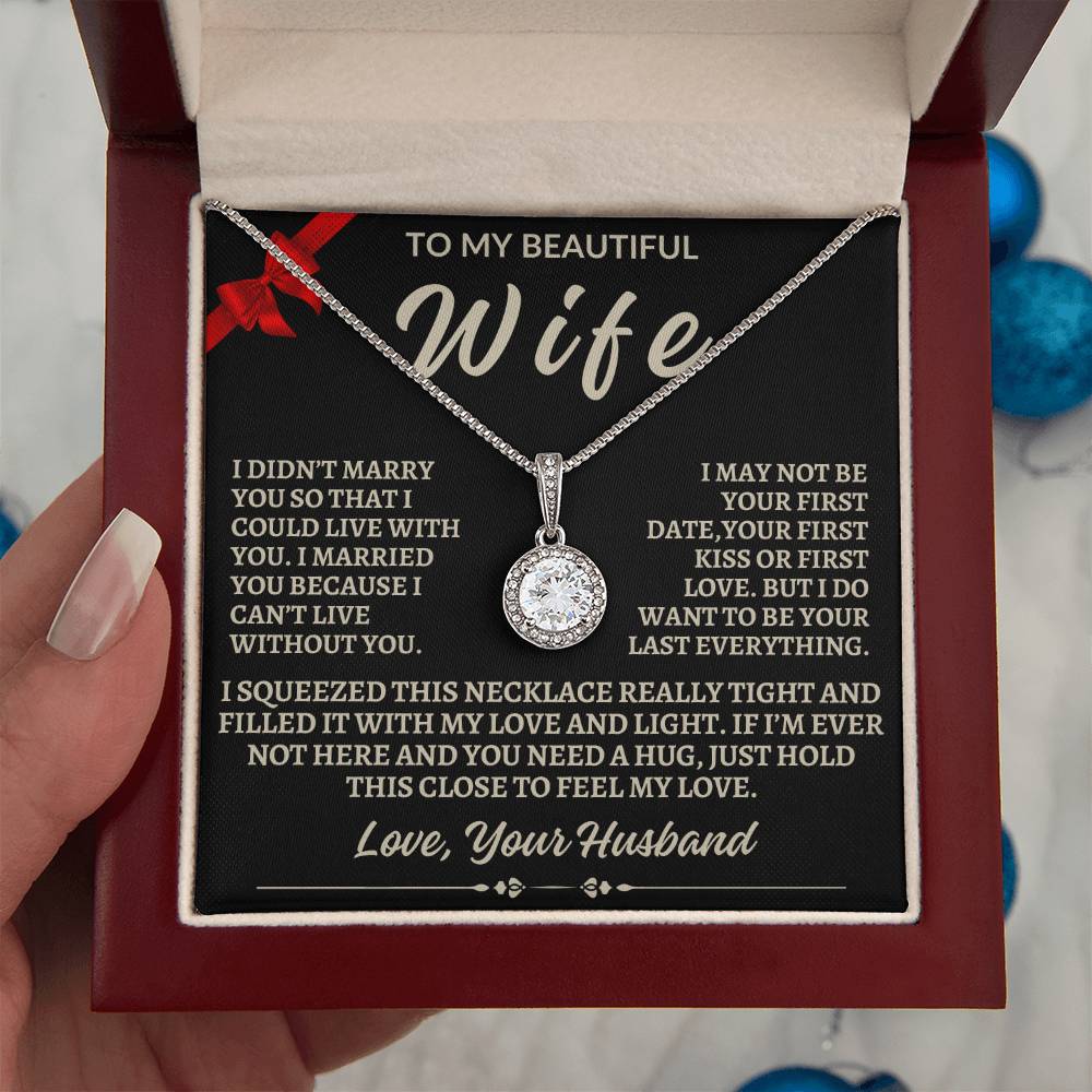 To My Beautiful Wife Eternal Hope Necklace | Valentine's Day, Birthday, Anniversary, Wedding Gift