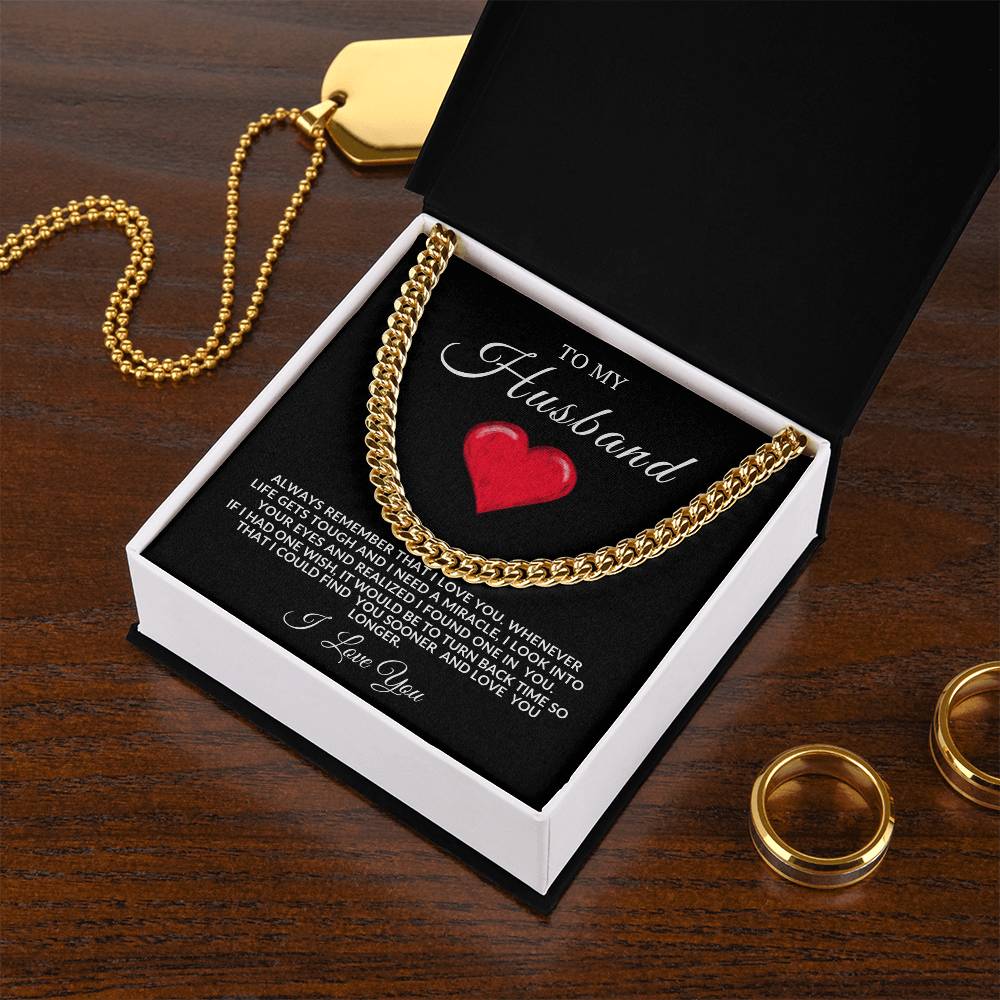 To My Husband Cuban Link | Valentine's, Birthday, Anniversary Gift
