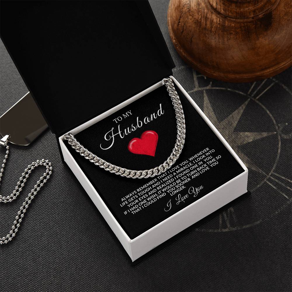 To My Husband Cuban Link | Valentine's, Birthday, Anniversary Gift