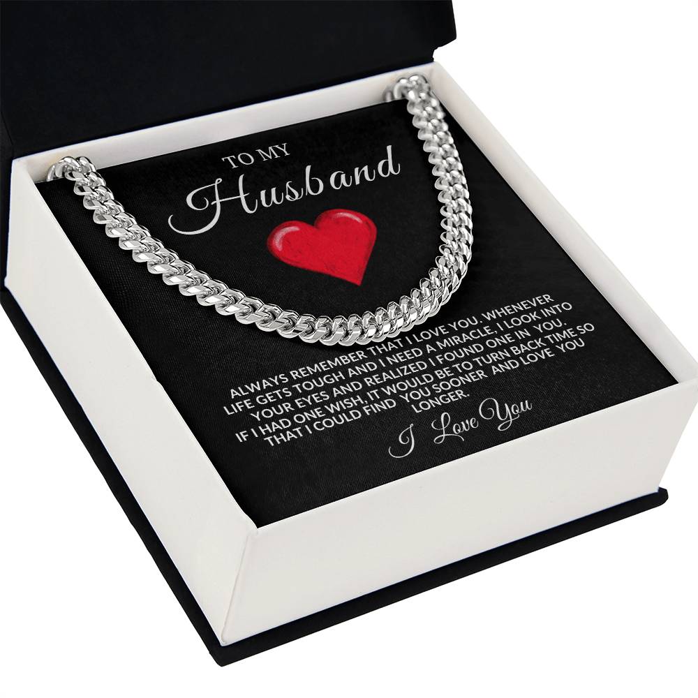 To My Husband Cuban Link | Valentine's, Birthday, Anniversary Gift