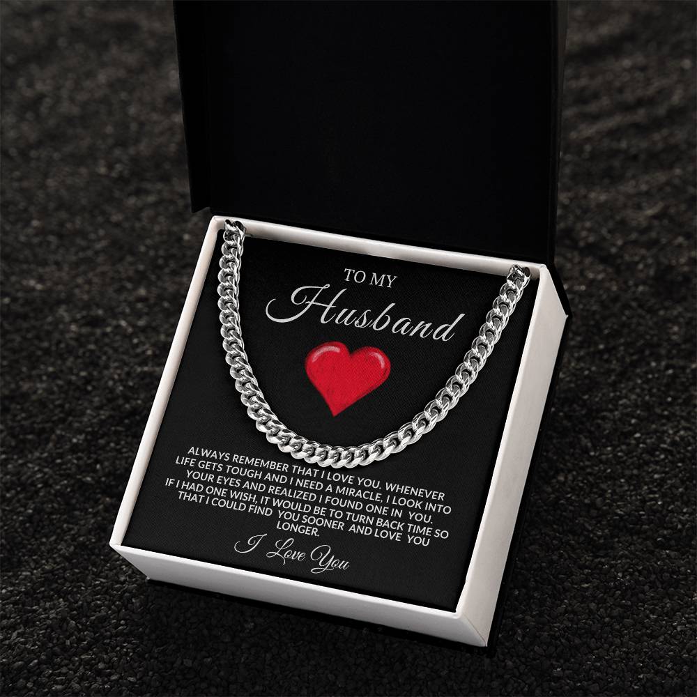 To My Husband Cuban Link | Valentine's, Birthday, Anniversary Gift