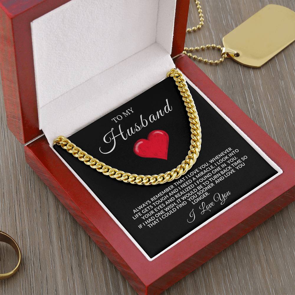 To My Husband Cuban Link | Valentine's, Birthday, Anniversary Gift