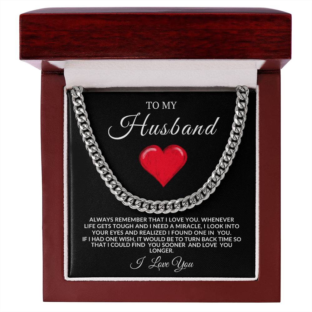 To My Husband Cuban Link | Valentine's, Birthday, Anniversary Gift