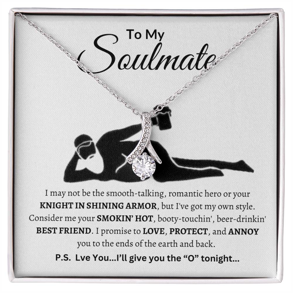 Funny Soulmate Necklace |To My Soulmate "Smokin'Hot" Valentines, Anniversary, Christmas Gift