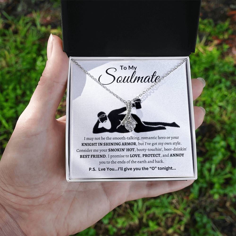 Funny Soulmate Necklace |To My Soulmate "Smokin'Hot" Valentines, Anniversary, Christmas Gift