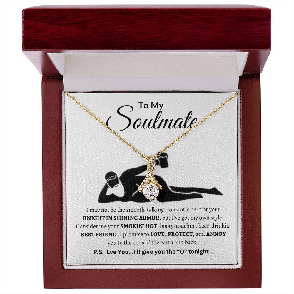 Funny Soulmate Necklace |To My Soulmate "Smokin'Hot" Valentines, Anniversary, Christmas Gift