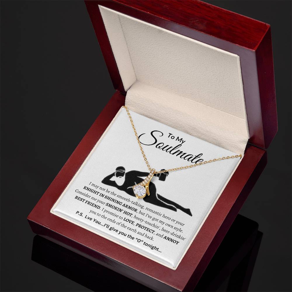 Funny Soulmate Necklace |To My Soulmate "Smokin'Hot" Valentines, Anniversary, Christmas Gift