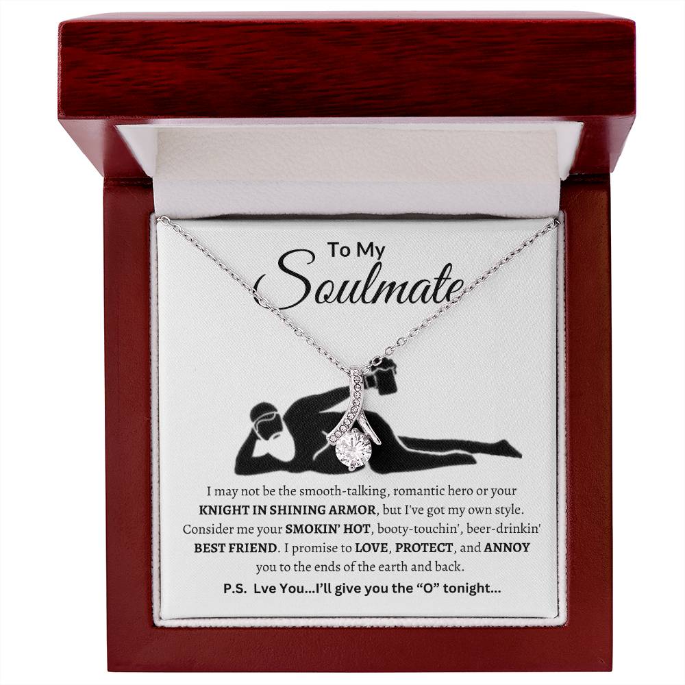 Funny Soulmate Necklace |To My Soulmate "Smokin'Hot" Valentines, Anniversary, Christmas Gift