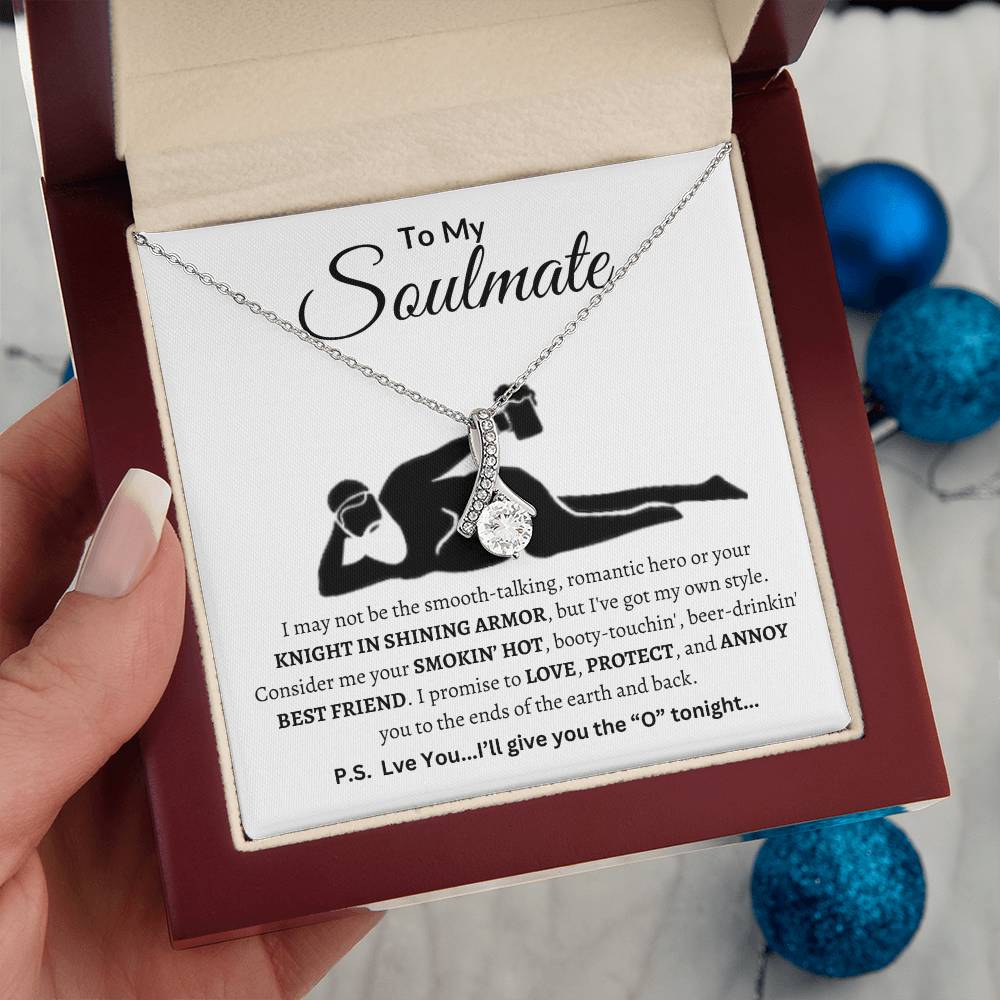 Funny Soulmate Necklace |To My Soulmate "Smokin'Hot" Valentines, Anniversary, Christmas Gift