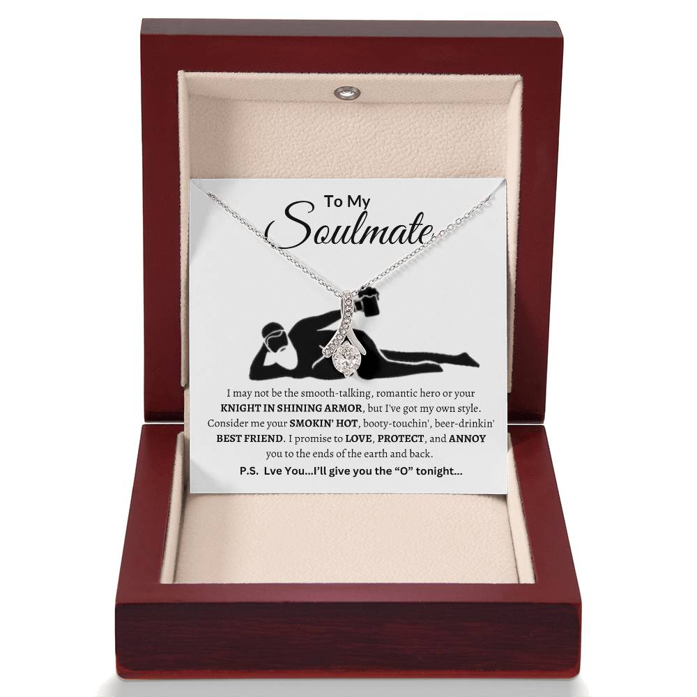 Funny Soulmate Necklace |To My Soulmate "Smokin'Hot" Valentines, Anniversary, Christmas Gift