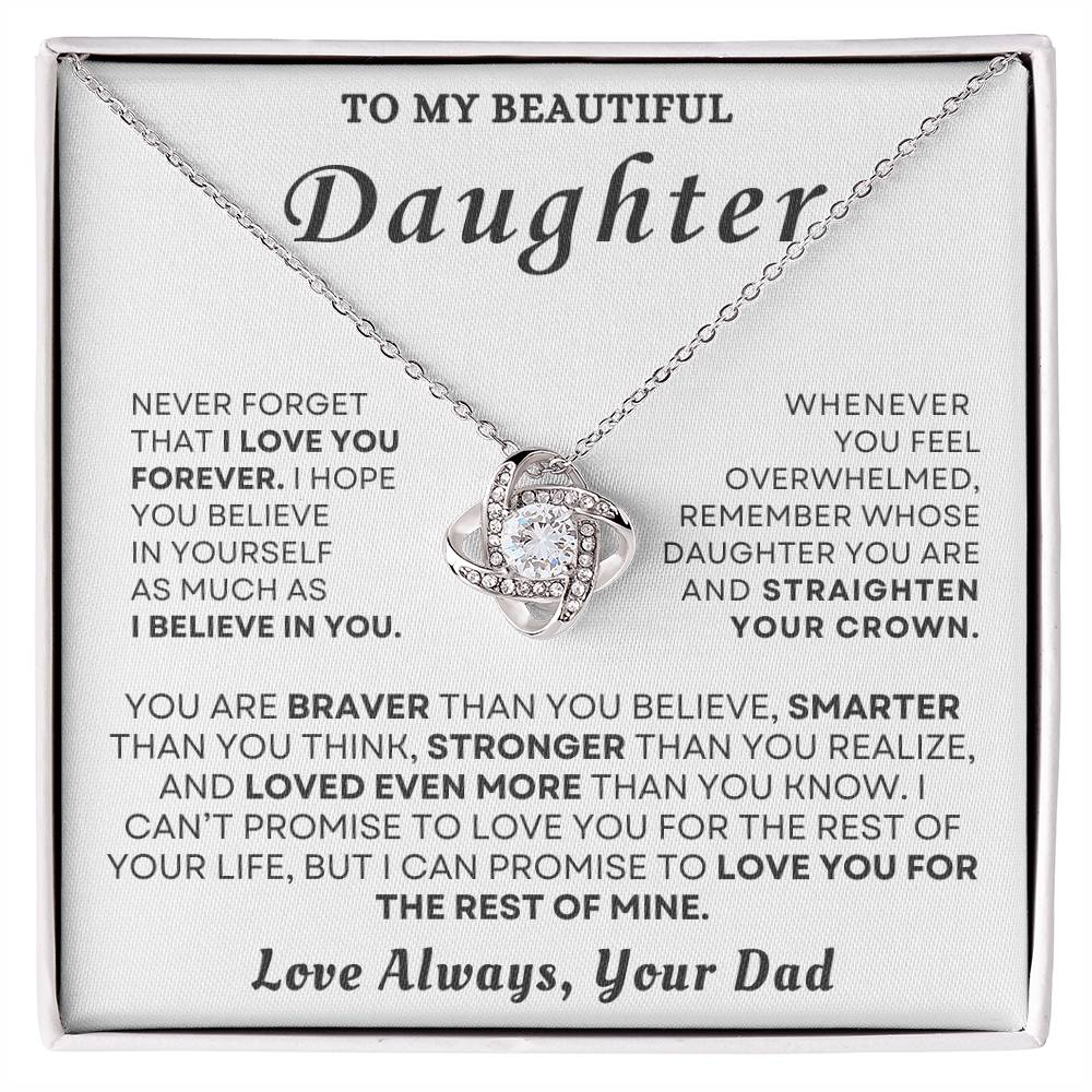 To My Daughter "I Love You Forever" Necklace