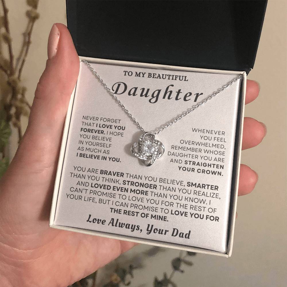 To My Daughter "I Love You Forever" Necklace