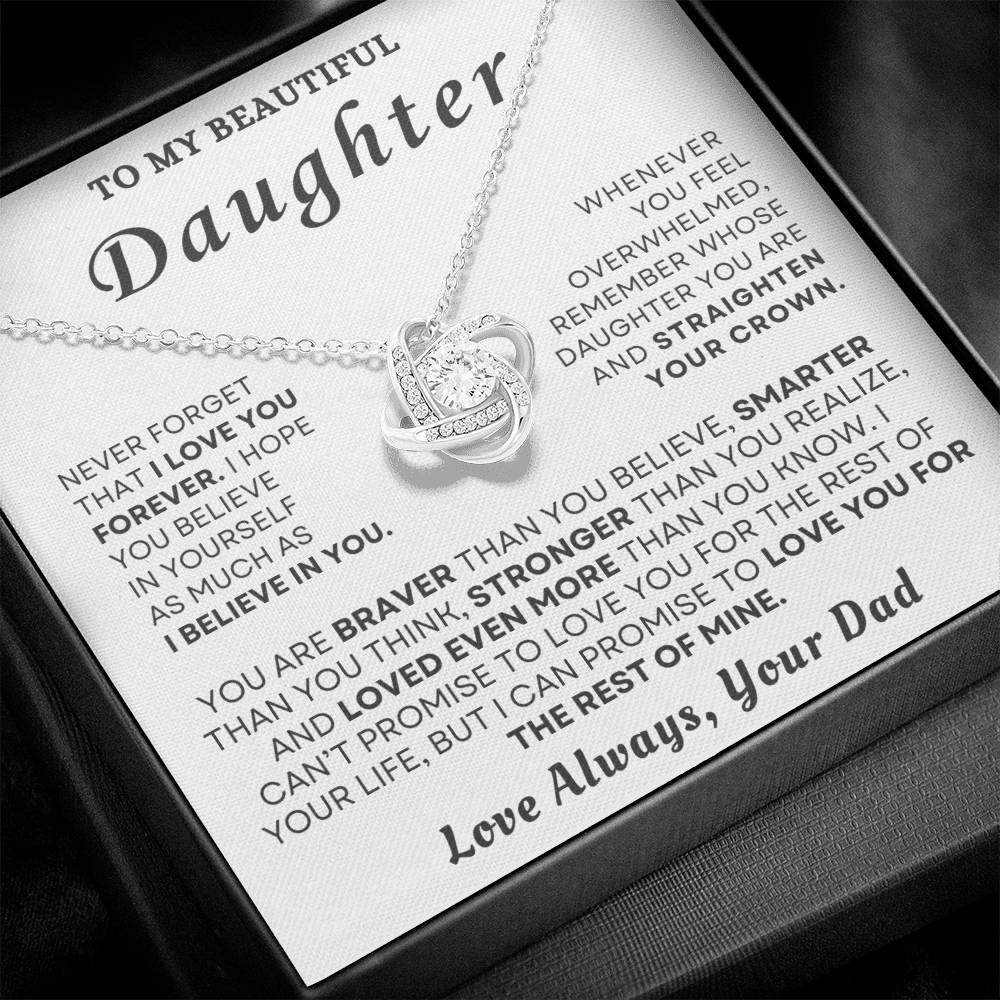 To My Daughter "I Love You Forever" Necklace