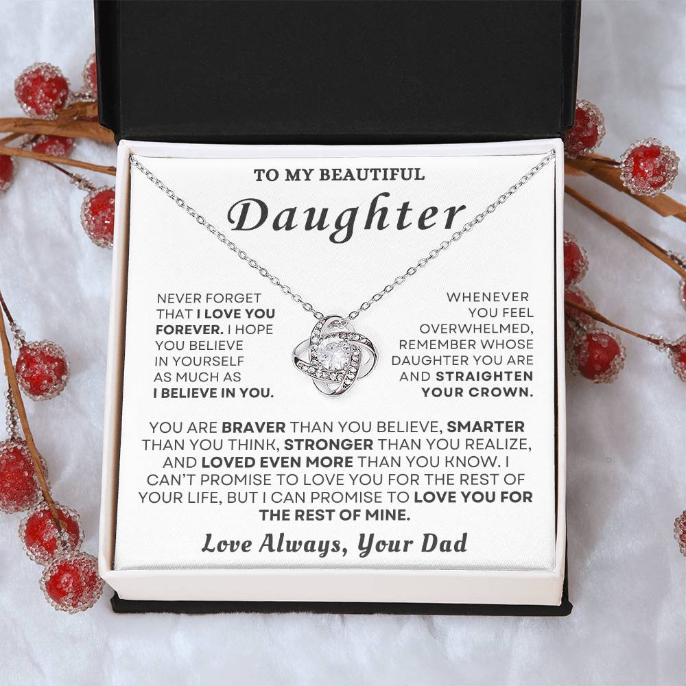 To My Daughter "I Love You Forever" Necklace