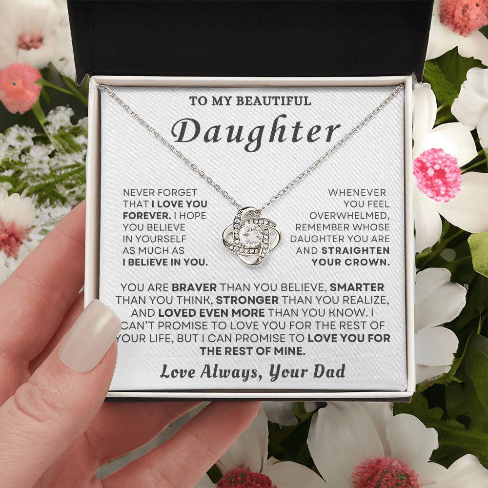To My Daughter "I Love You Forever" Necklace