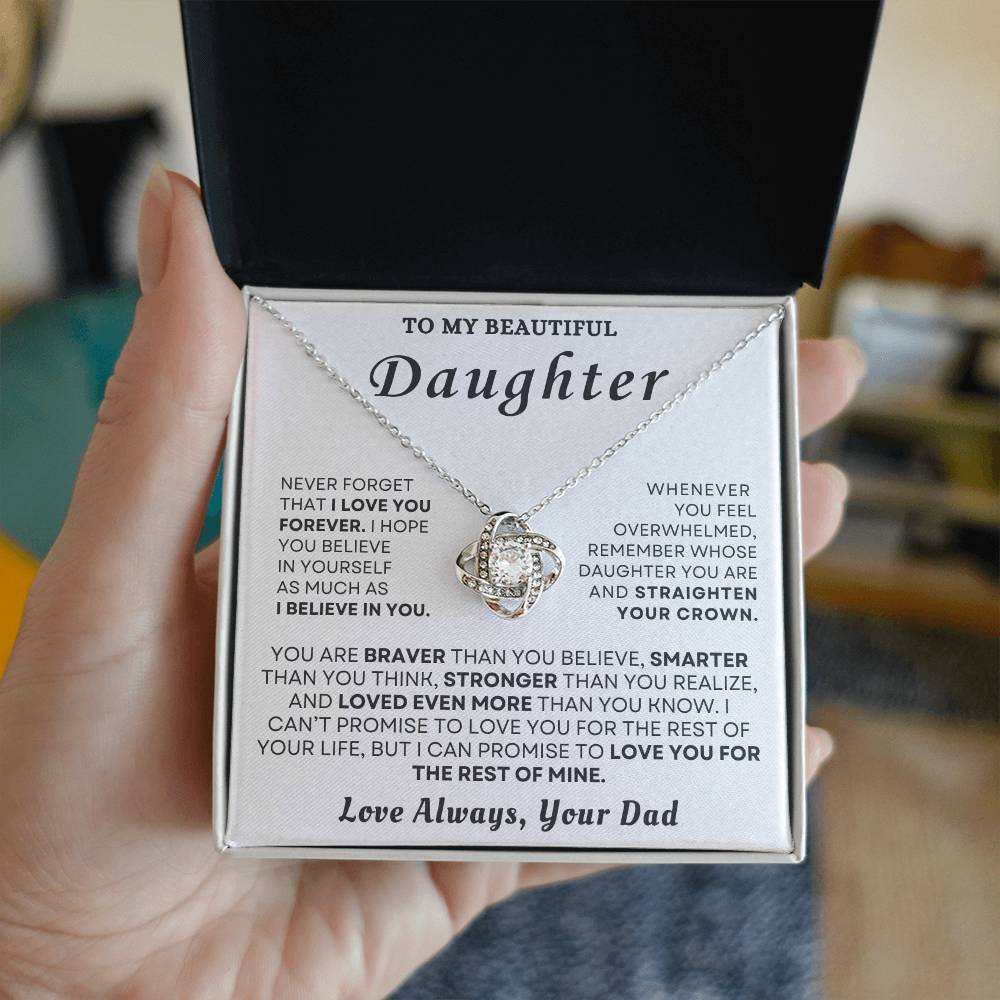 To My Daughter "I Love You Forever" Necklace