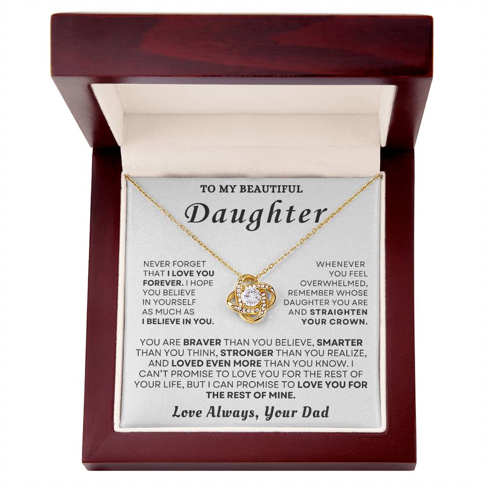 To My Daughter "I Love You Forever" Necklace