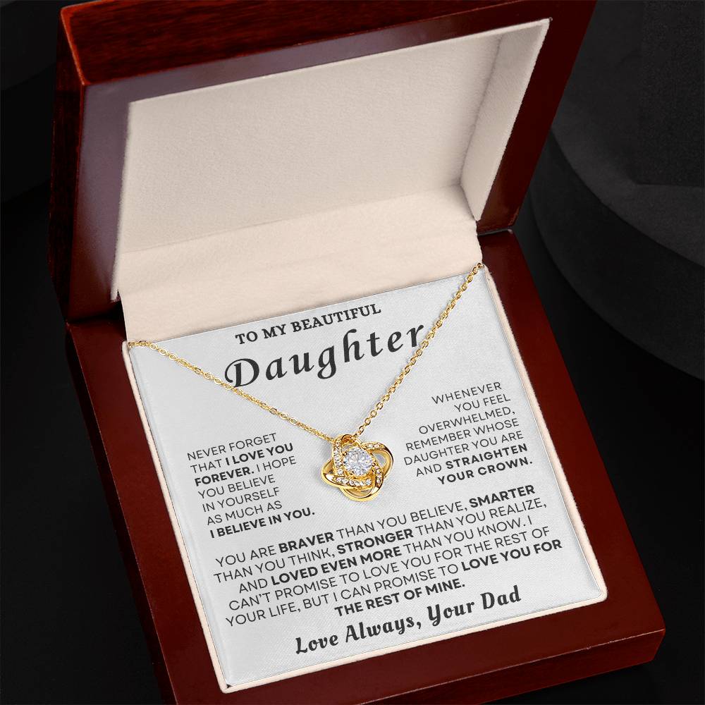 To My Daughter "I Love You Forever" Necklace