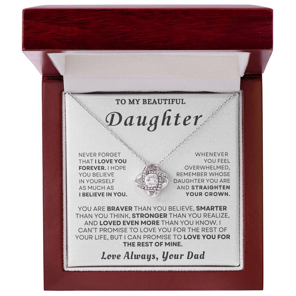 To My Daughter "I Love You Forever" Necklace