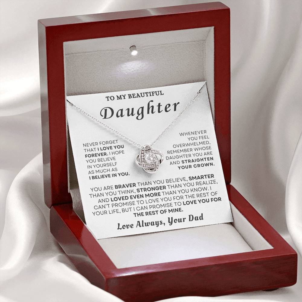 To My Daughter "I Love You Forever" Necklace