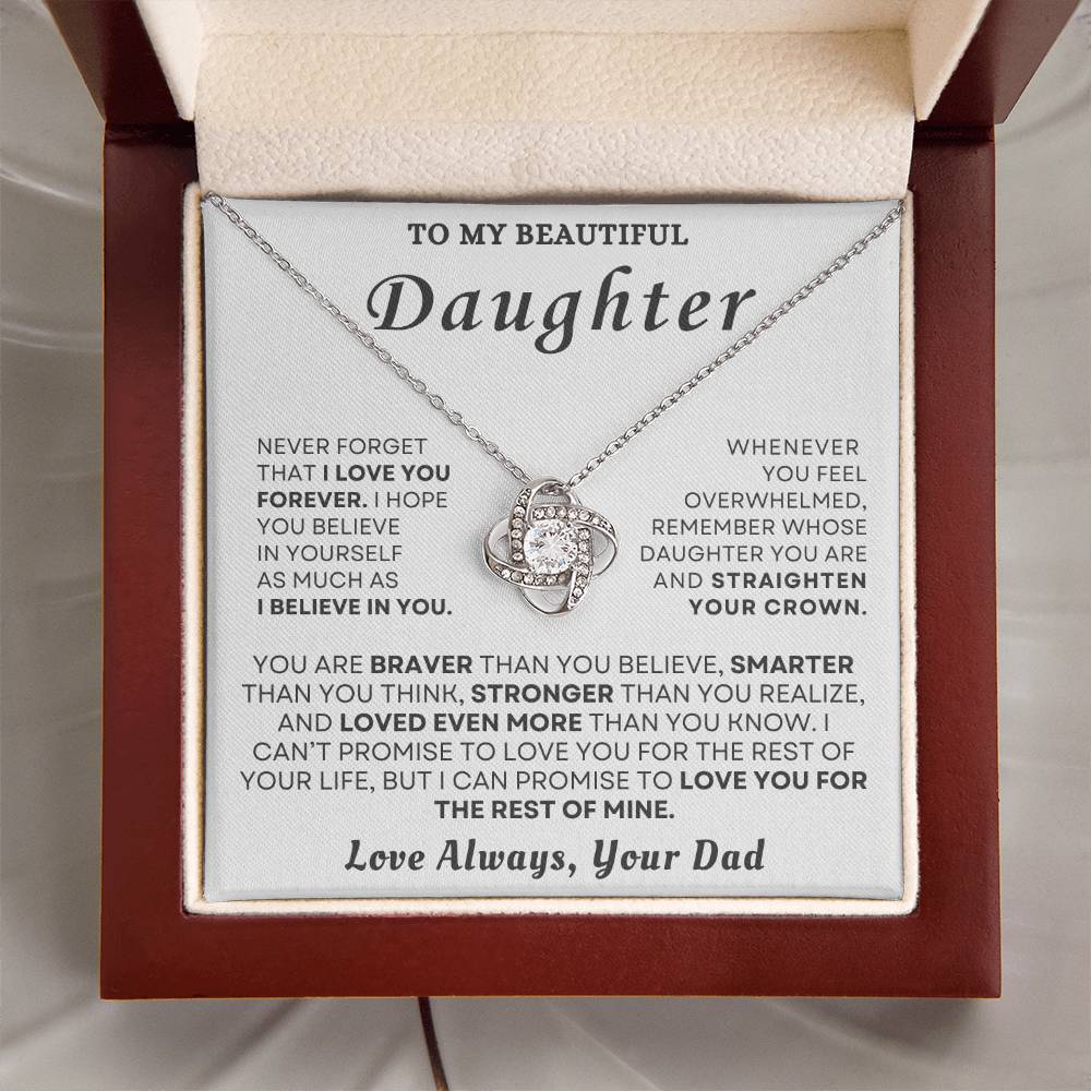 To My Daughter "I Love You Forever" Necklace
