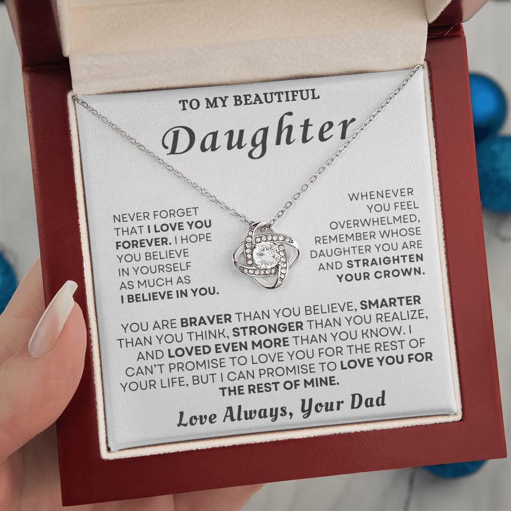 To My Daughter "I Love You Forever" Necklace