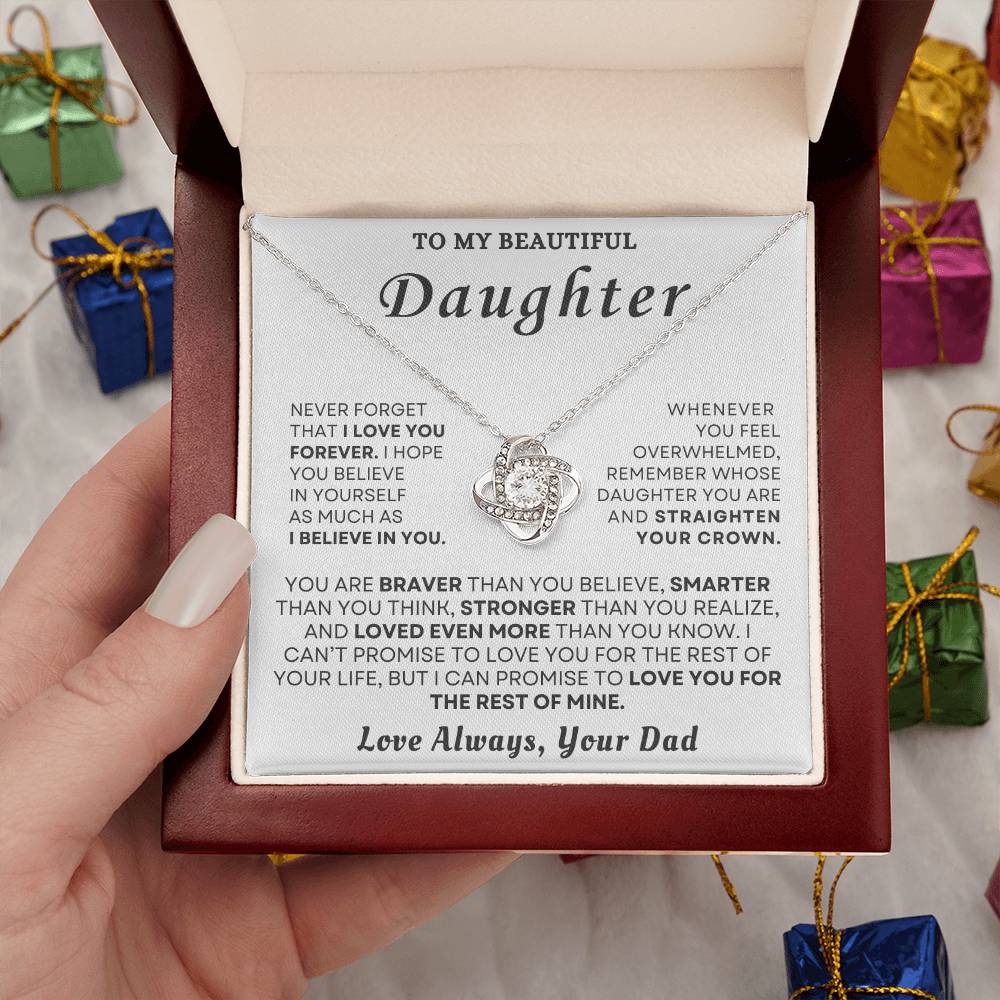 To My Daughter "I Love You Forever" Necklace
