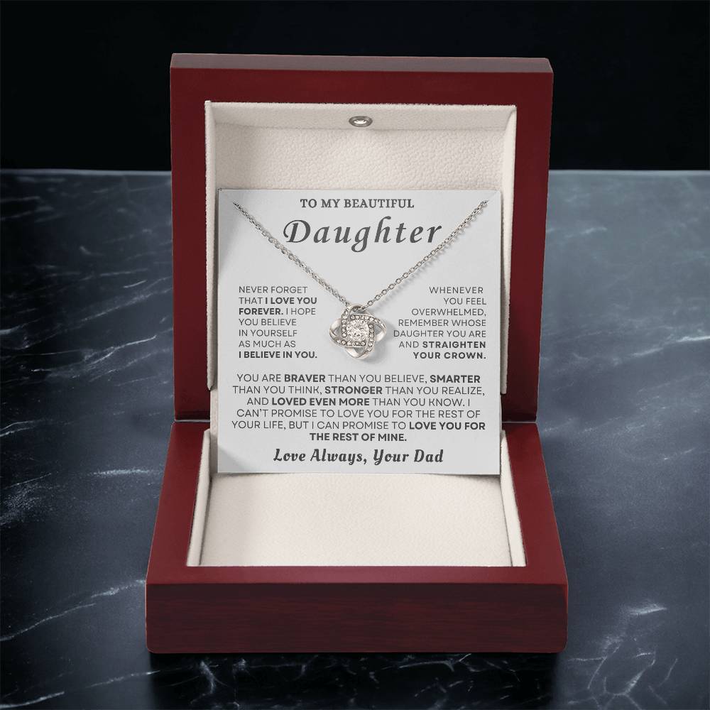 To My Daughter "I Love You Forever" Necklace