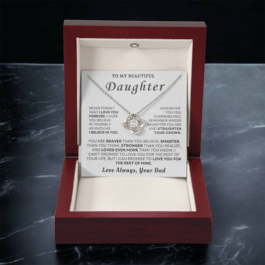 To My Daughter "I Love You Forever" Necklace