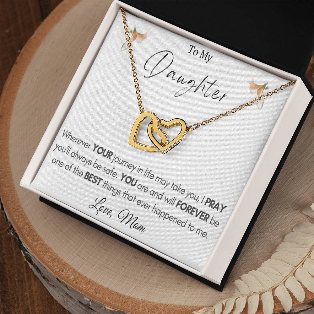 Interlocking Heart Necklace for Daughter