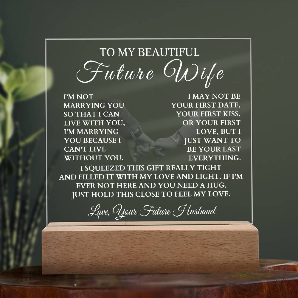 To My Beautiful Future Wife Night Light/Plaque | Wedding, Birthday, Valentine's Day, Christmas Gift