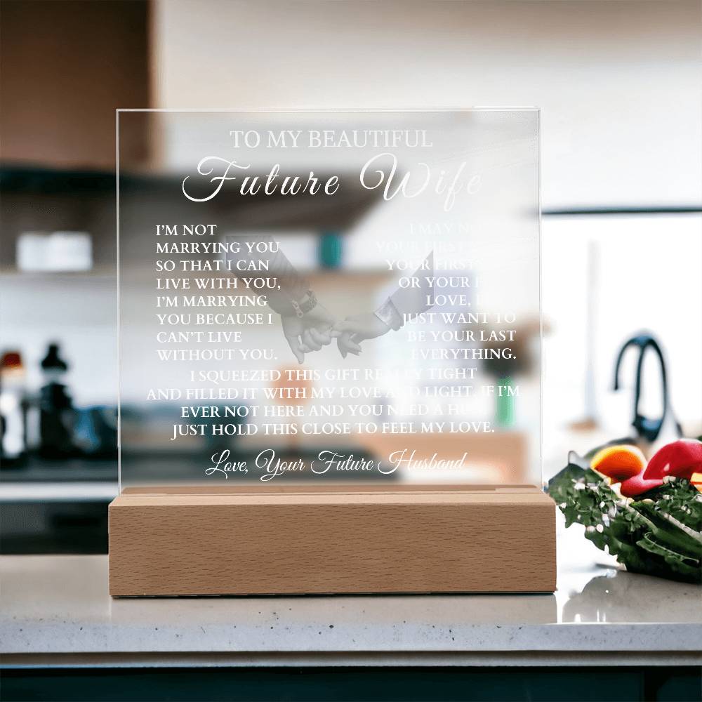 To My Beautiful Future Wife Night Light/Plaque | Wedding, Birthday, Valentine's Day, Christmas Gift