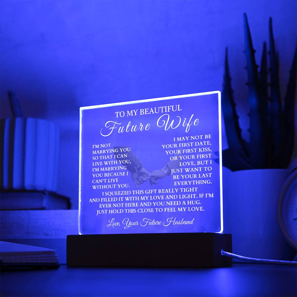 To My Beautiful Future Wife Night Light/Plaque | Wedding, Birthday, Valentine's Day, Christmas Gift