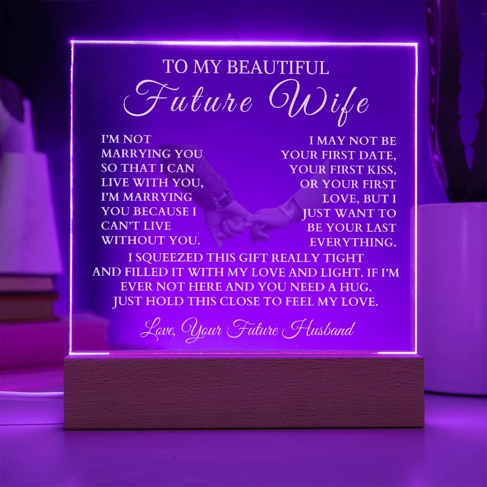 To My Beautiful Future Wife Night Light/Plaque | Wedding, Birthday, Valentine's Day, Christmas Gift